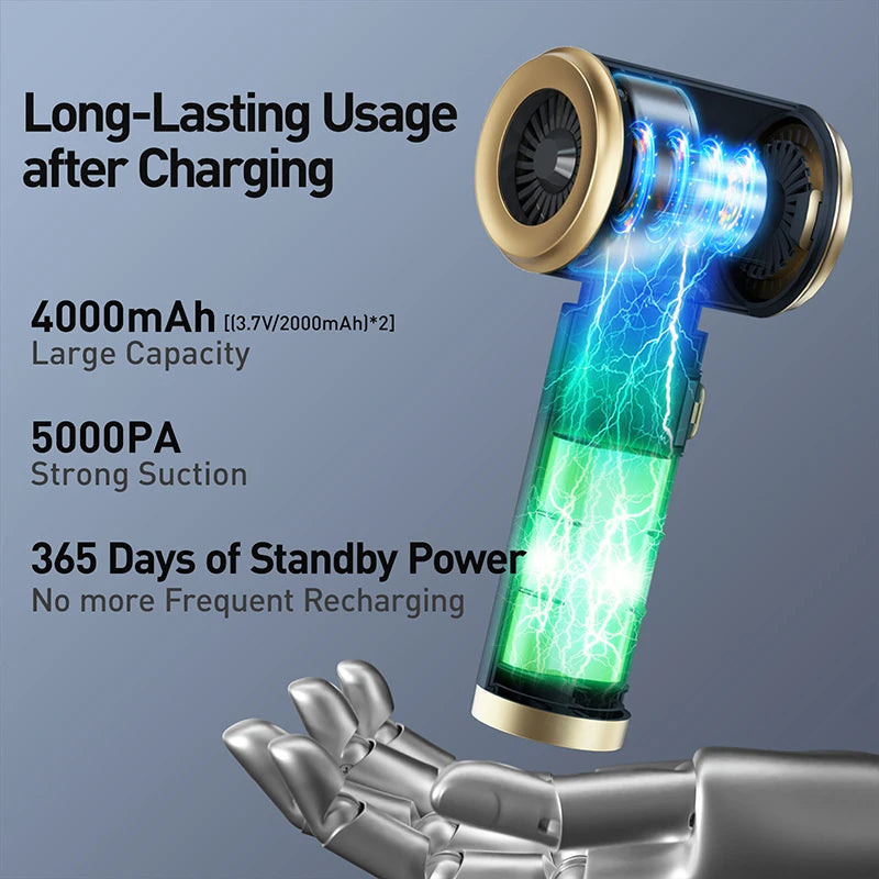 Car Vacuum Cleaner Mini Portable Wireless Vacuum Cleaner Powerful Cleaning Machine for Car Home Cleaning